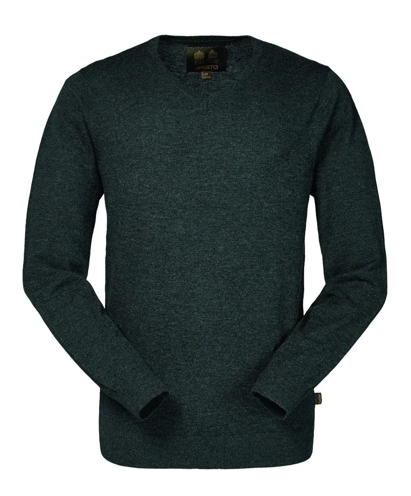 Musto Country V-Neck Knit Charcoal Jumper